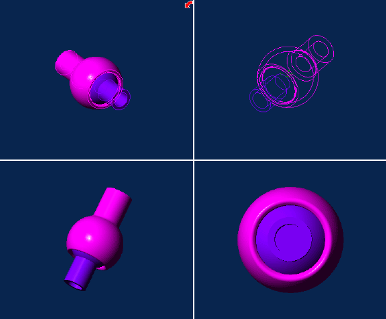 Mixed View Animation - Solid & Wire Frame Views